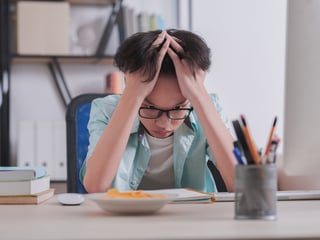 Frustrated young boy