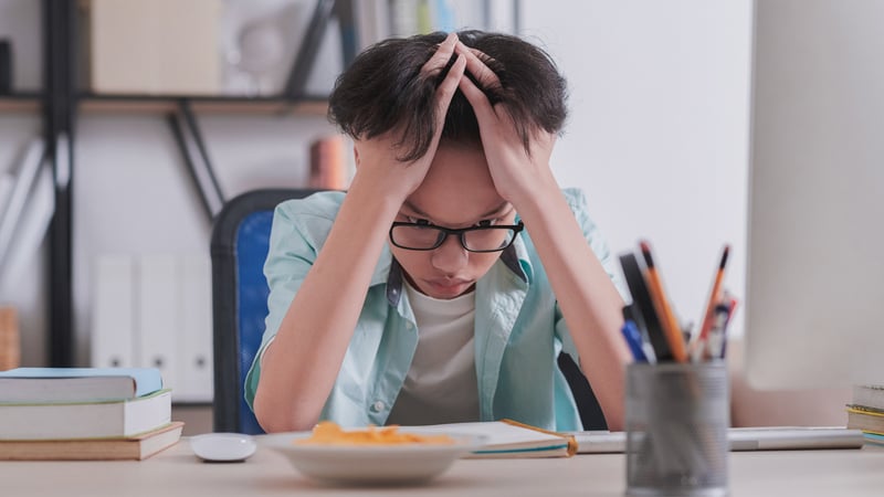 Frustrated young boy