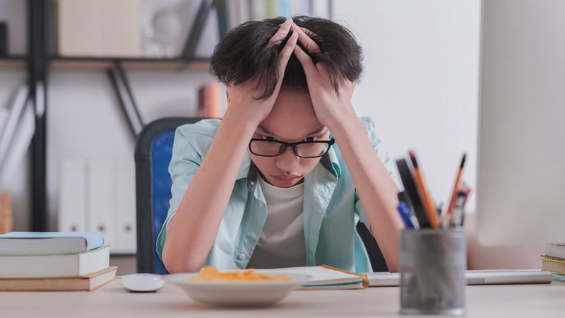 Frustrated young boy