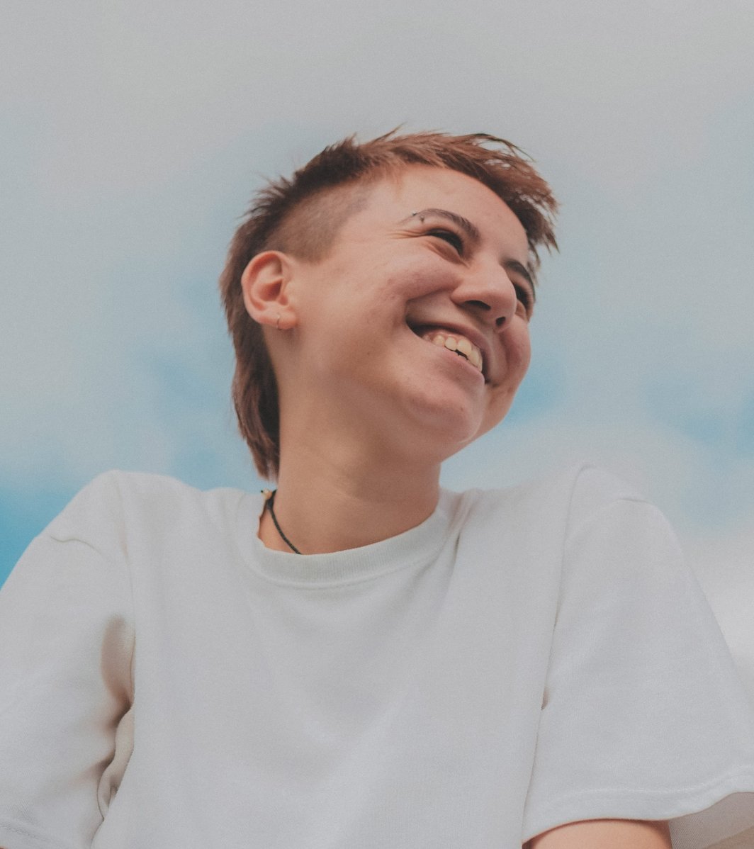 Happy teen not being bullied