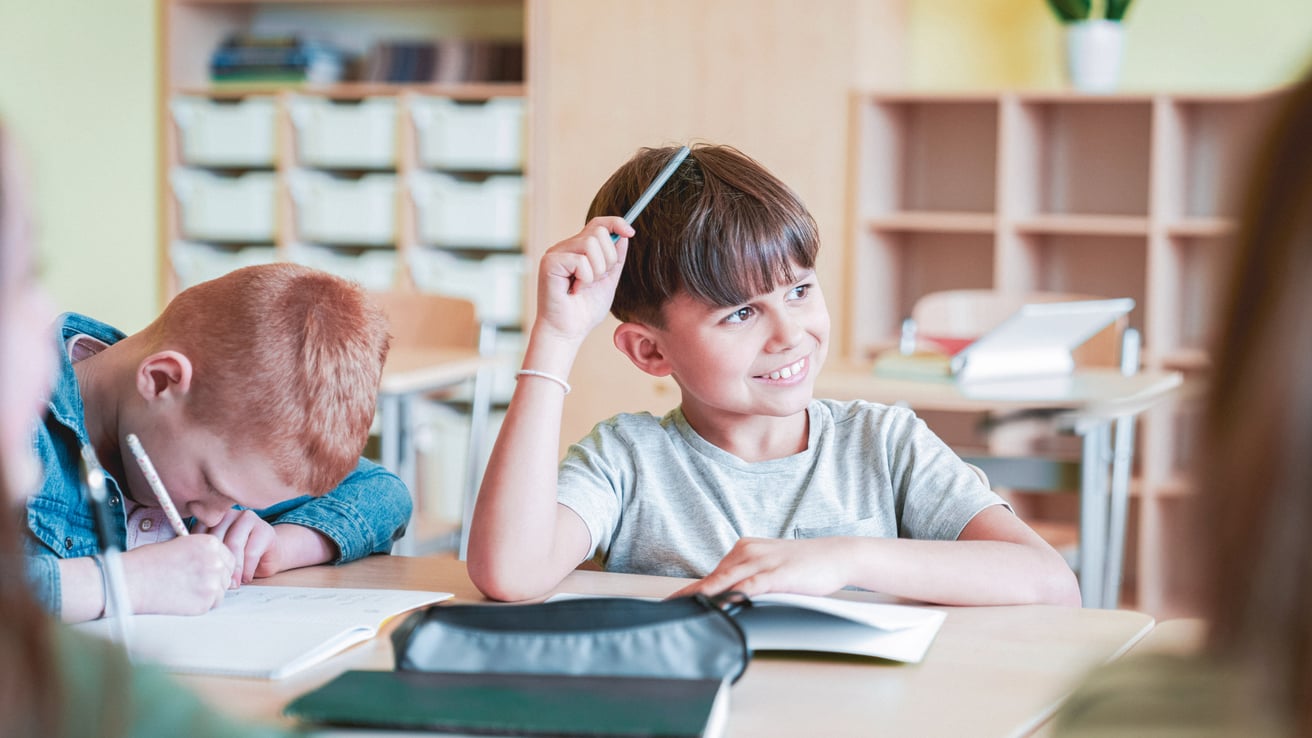 Kids learning in school