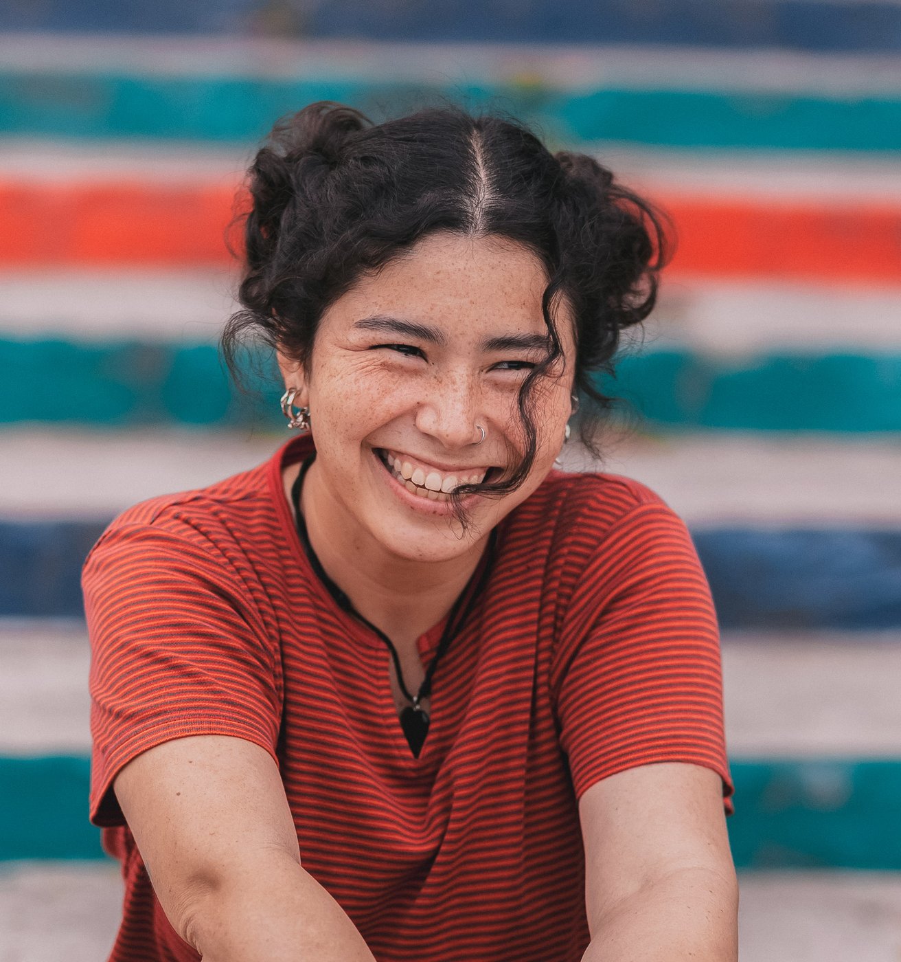 young girl smiling