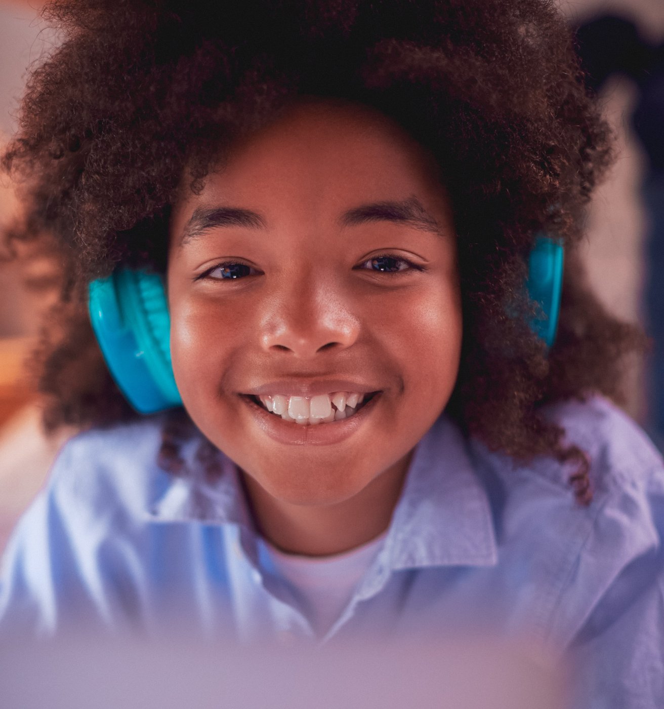 Young girl smiling at the camera