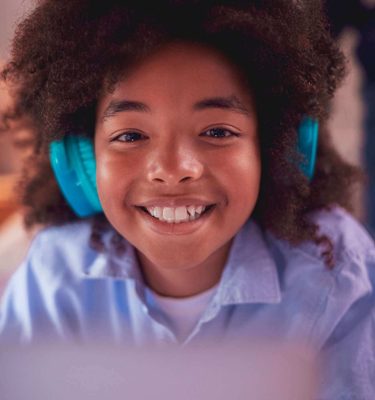 Young girl smiling at the camera