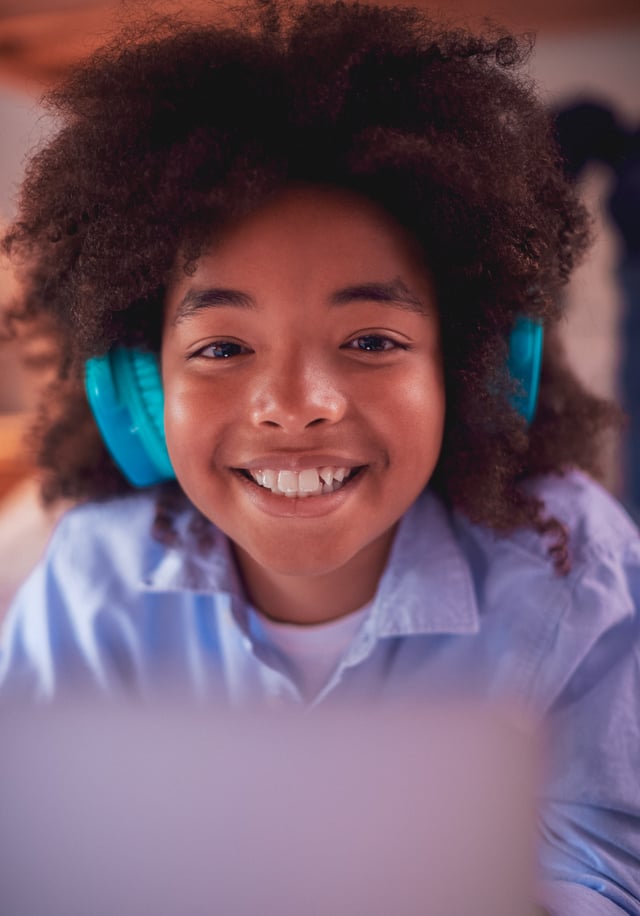Young girl smiling at the camera
