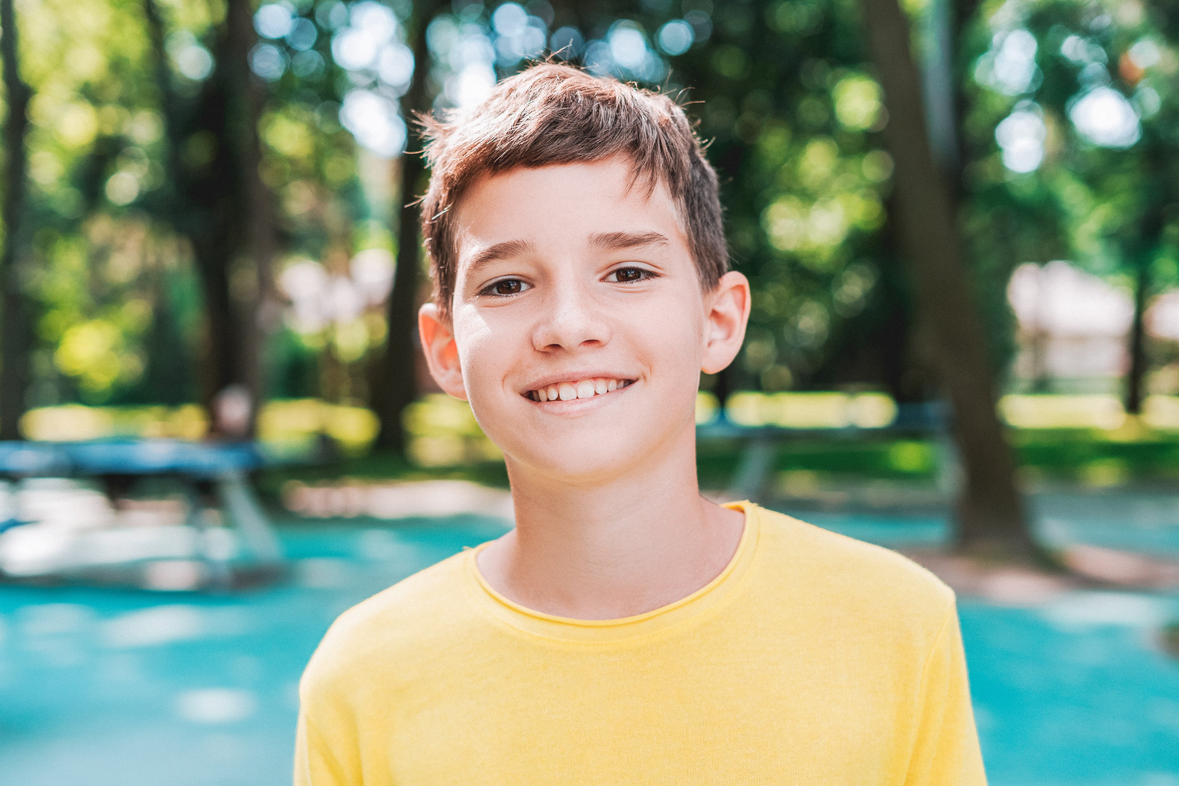 Kid with ADHD smiling