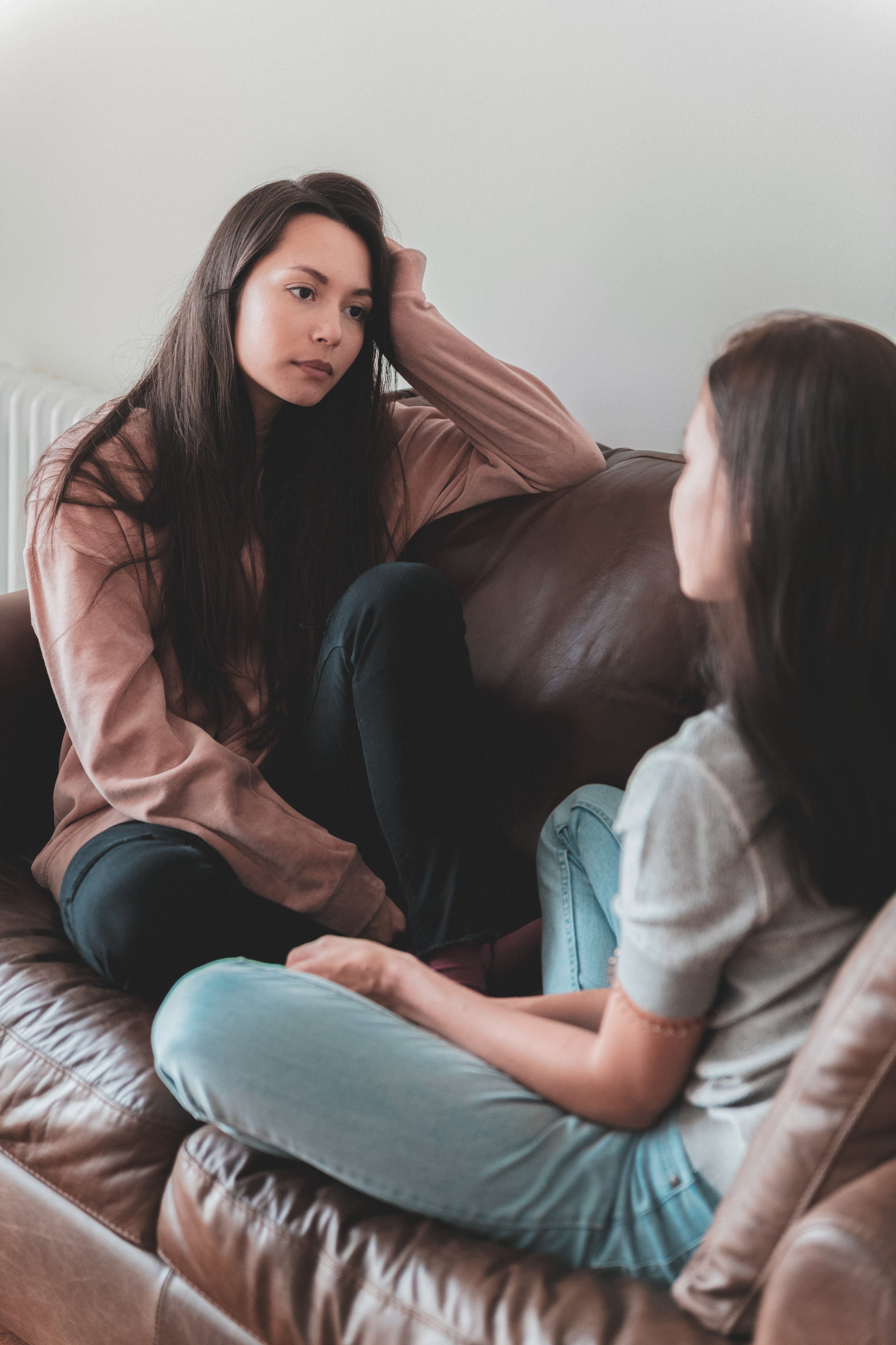 Parent talking to their kid about bullying