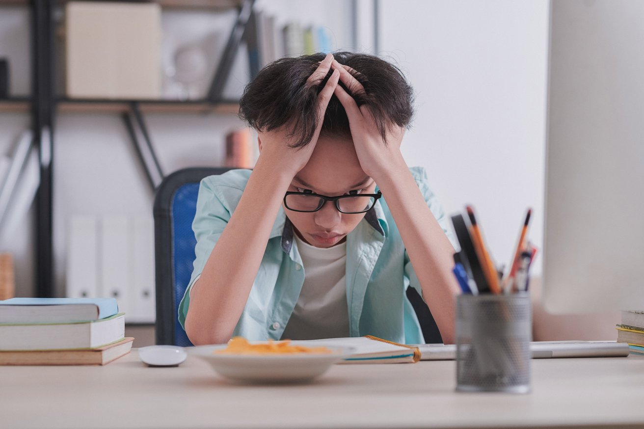 Frustrated young boy