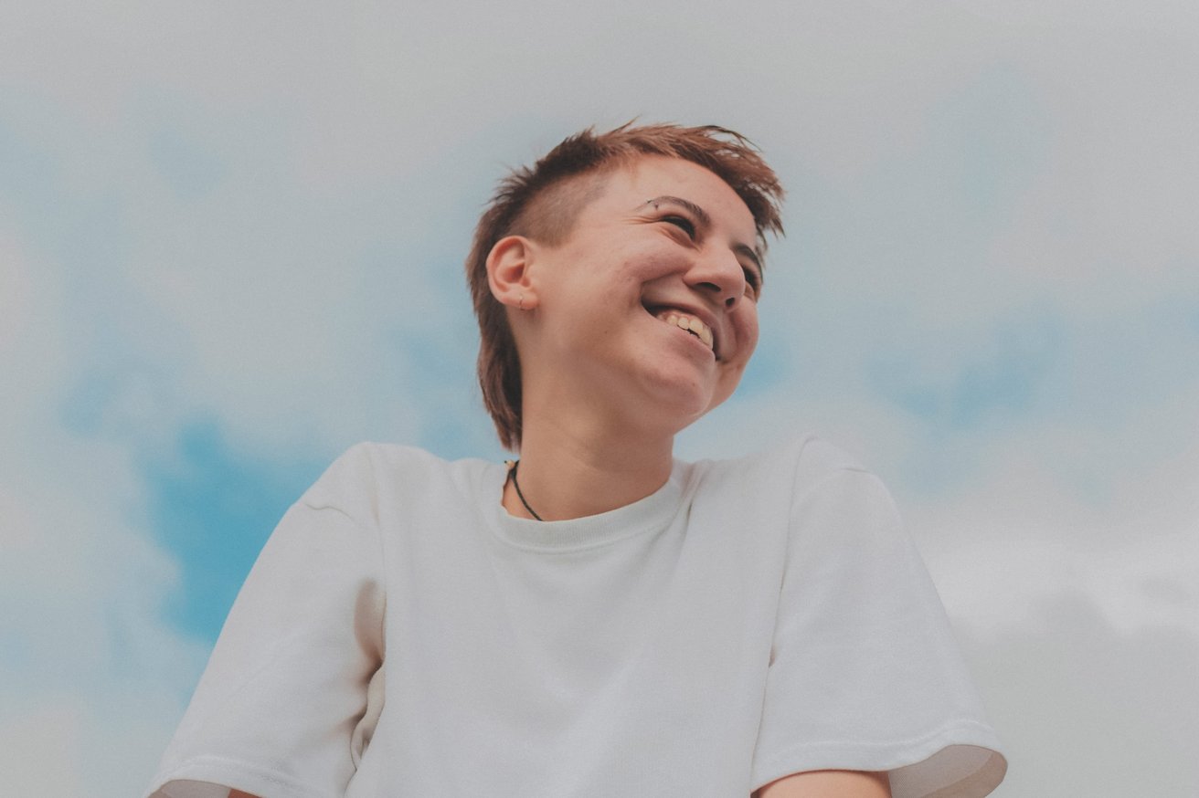 Happy teen not being bullied