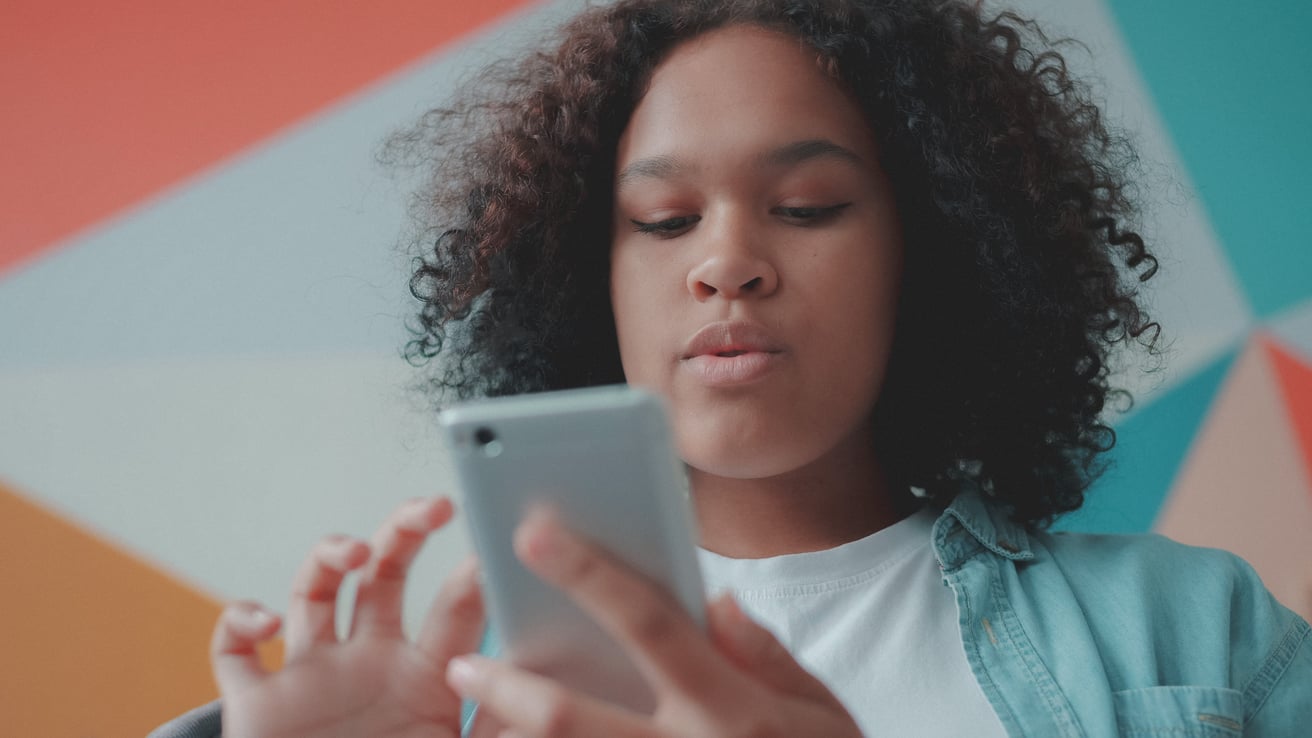 Teen on social media