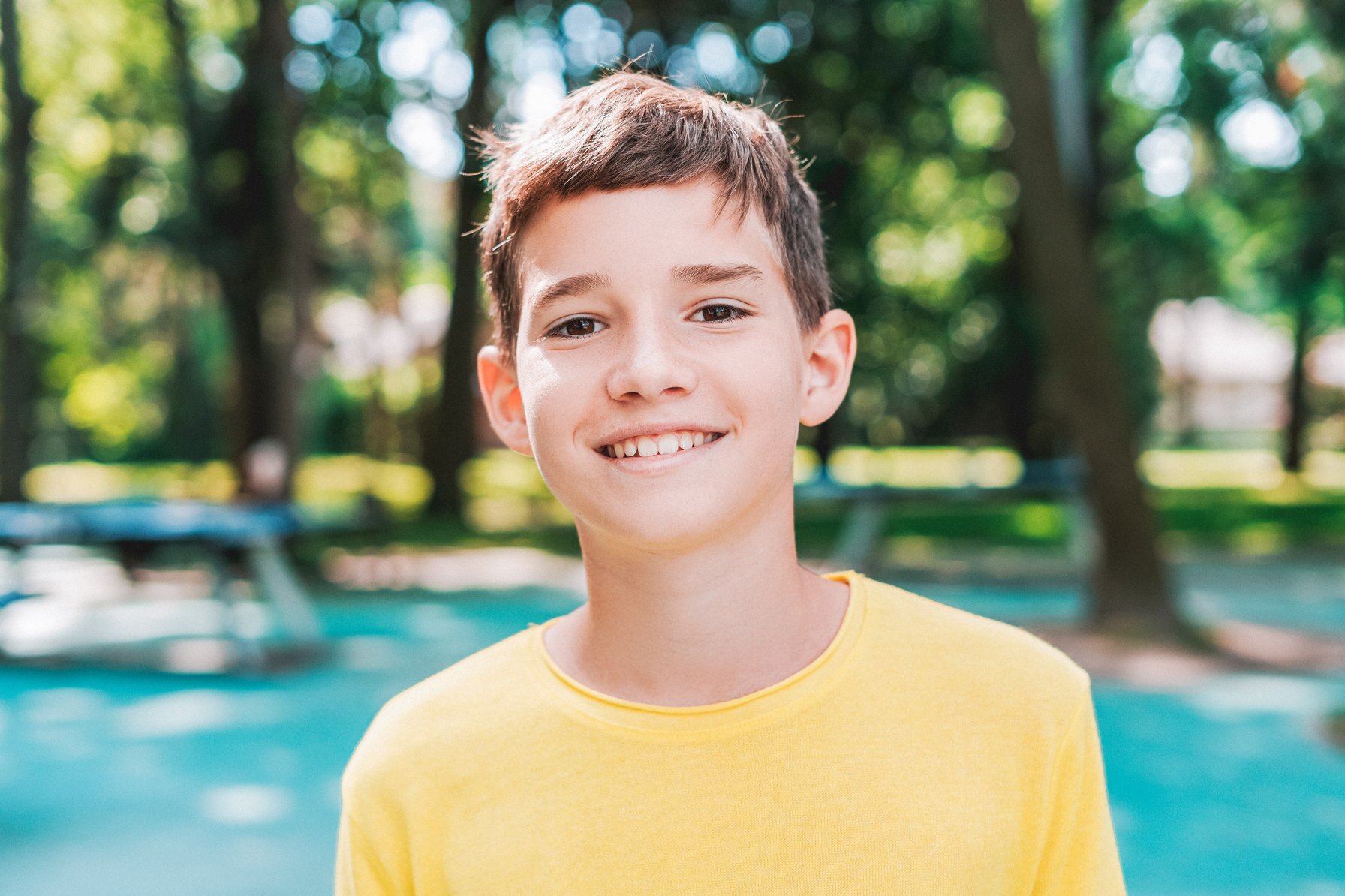 Kid with ADHD smiling